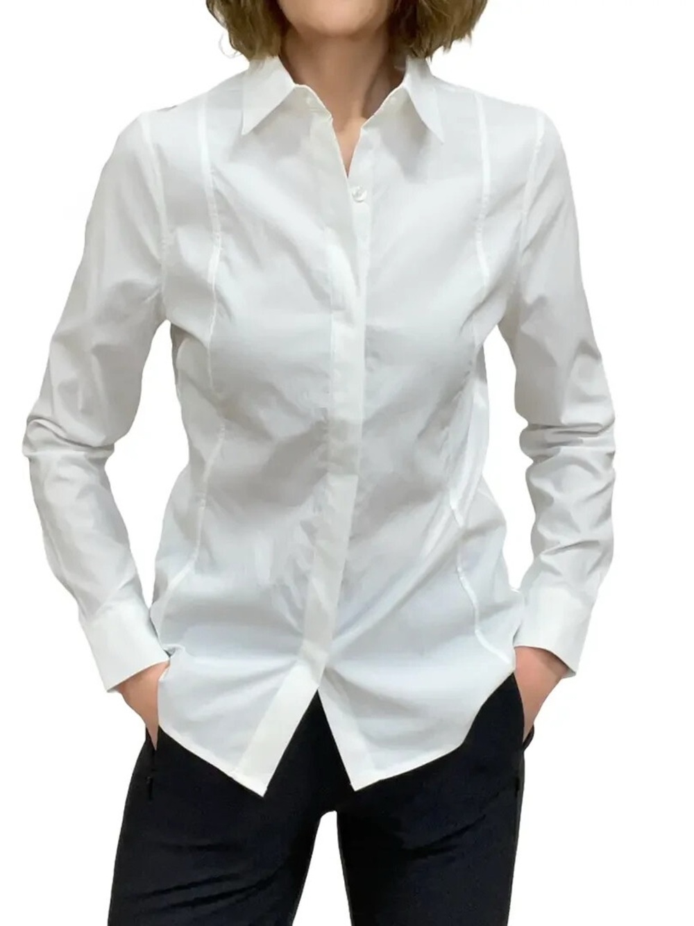 Athleta White Uptown Button-Down Shirt - Picture 2 of 6